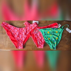 PacSun Bikini Bottoms Set Of 3 Size Extra Large